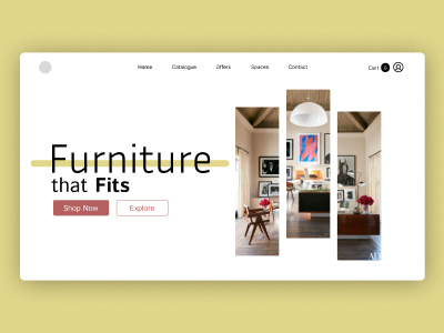 Furniture E-Commerce Landing Page adobe xd design ecommerce figma furniture illustration landing page ui ux