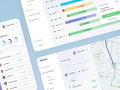 eBuseo: UX/UI dashboard design for electromobility management alarm bus buses codete dashboard electromobility fleet management mobile app navigation norway oslo scandinavia traffic ui ux