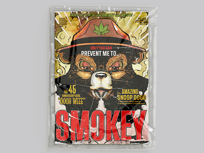 SMOKEY Illustration branding cover art design digital art editorial design editorial illustration graphic design illustration magazine procreate publishing smokey smokey bear