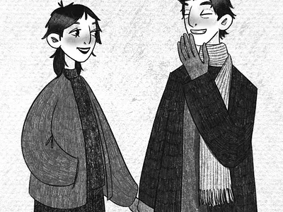 Lovers art art entertainment artist boy character drawing girl illustration illustration art