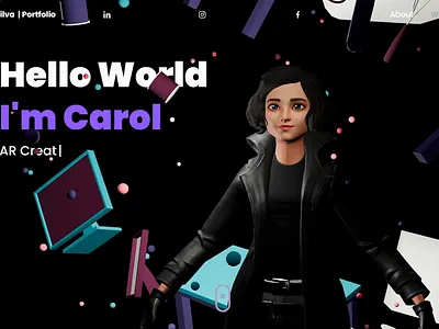 3D Personal Portfolio Website 3d 3dart app branding graphic design portfolio portfoliowebsite ui website