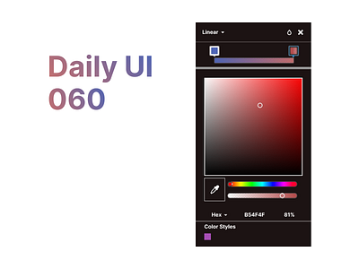 Daily UI 060 - Color Picker 060 3d 60 branding color color palette color picker daily ui challenge design figma graphic design illustration logo palette picker ui ux vector