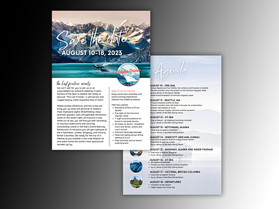 Travel Itinerary Flyer branding docs document flyer graphic design material print travel