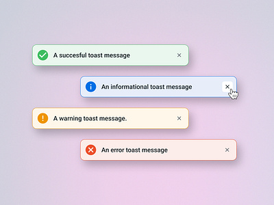 Daily UI 011 - Flash messages flash message toast toast notification ui ui design