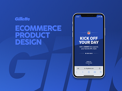 Ecommerce product design ecommerce gillette graphic design landing page mobile nfl ui ui design ux ux design