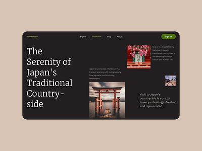Travelmate - Japanese Section design ui user experience user interface ux uxui webdesign