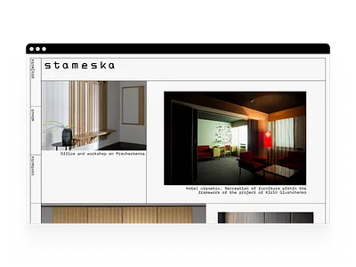 Website for a studio producing luxury furniture furniture layout luxury portfolio responsive ui web web design