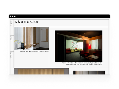 Website for a studio producing luxury furniture furniture layout luxury portfolio responsive ui web web design