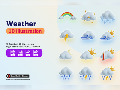 Weather 3D Illustration - By Dikomo.id artwork