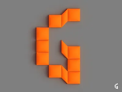 36 Days of Type: G 36daysoftype 3d g glyph illustrator inflate letter tetris