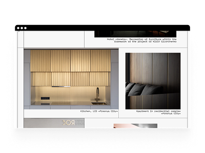 Website for a studio producing luxury furniture furniture interior design layout luxury portolio responsive ui web web design