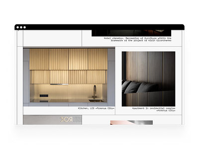 Website for a studio producing luxury furniture furniture interior design layout luxury portolio responsive ui web web design