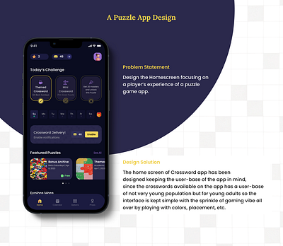 A Puzzle App Design app design branding design experience design illustration typography ui ui ux uidesign ux uxui