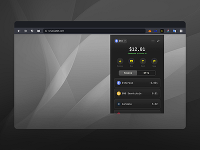 Browser Extension for Crud app blockchain design ui ux web3