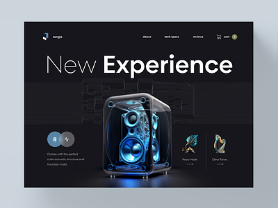 Smart Speaker Landing Page minimalism ui ux webdesign website