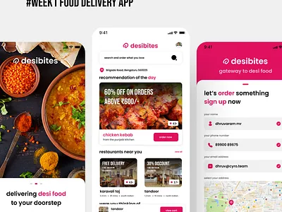 savouring the challenge: desi bites ui/ux exploration app branding design graphic design illustration typography ui ux vector