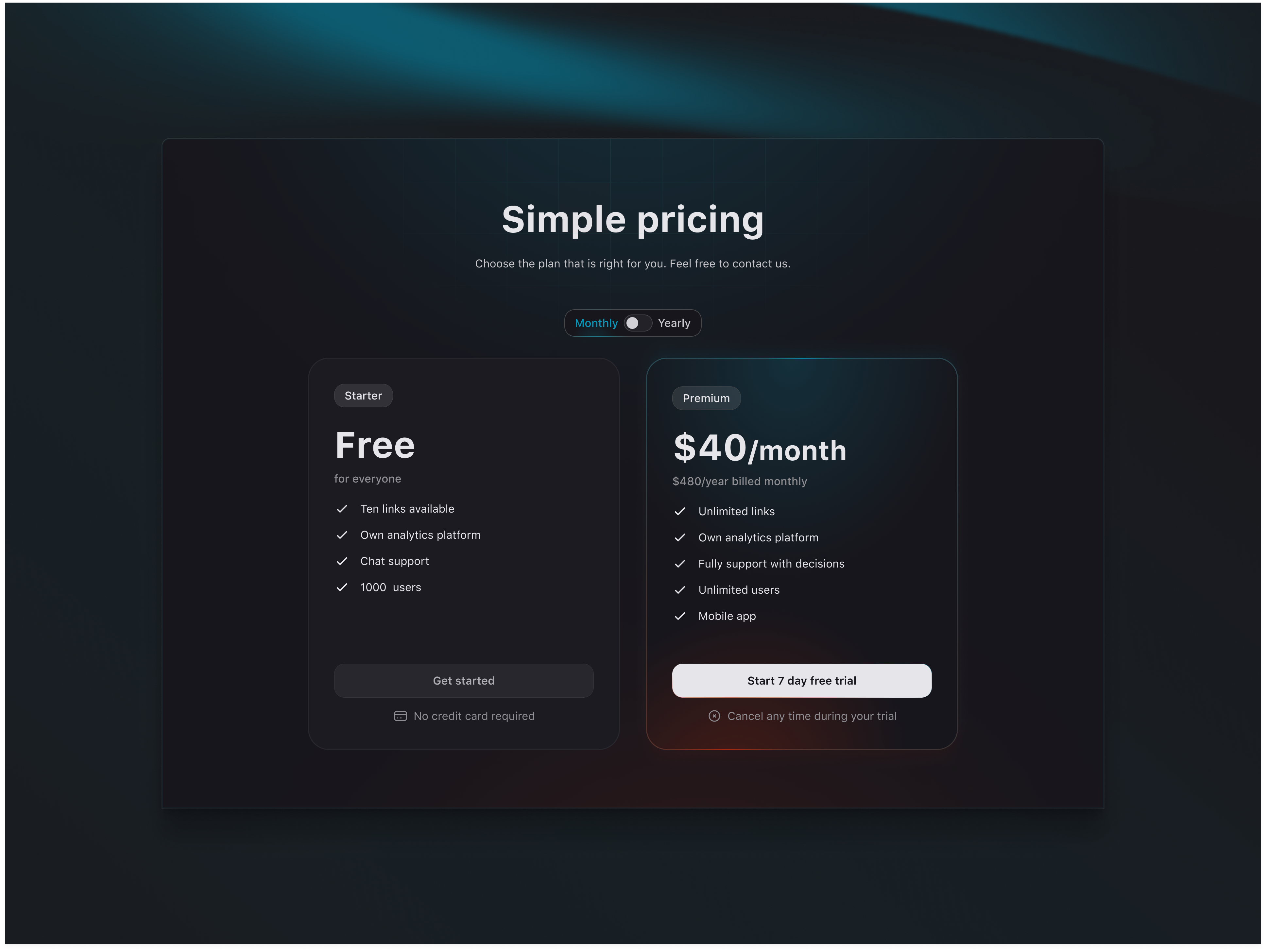 ⬀ pricing pricing simple ui web design