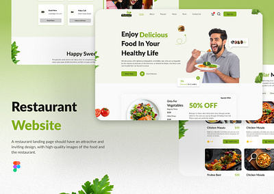Restaurant Landing Page design food graphic design landing page restaurant typography ui ux website