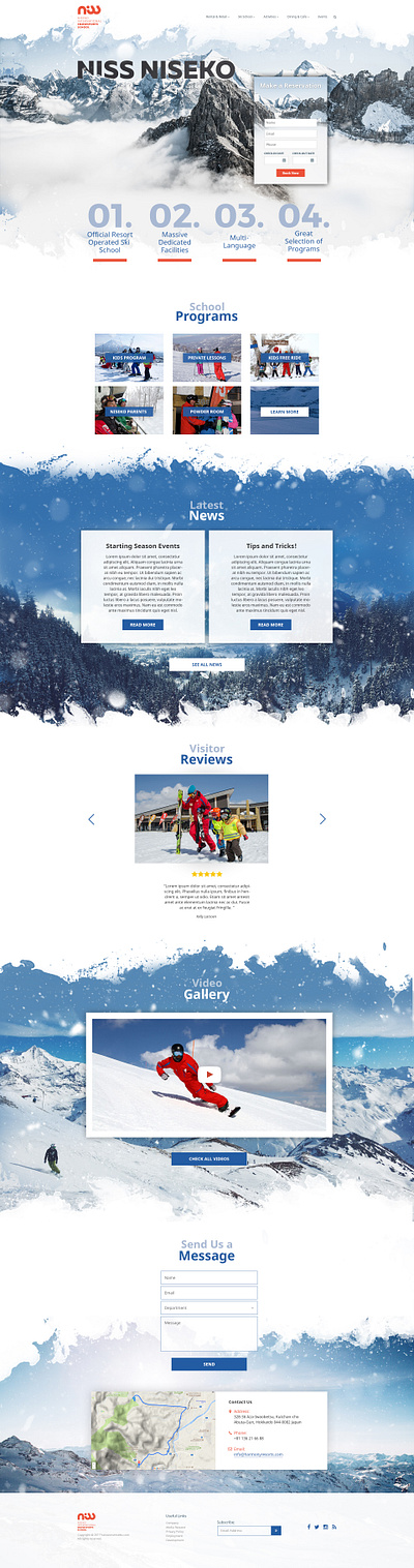 International Snowsports School Website Redesign creative graphic design international snowsports school site ski snow sport ui ux website winter winter resort