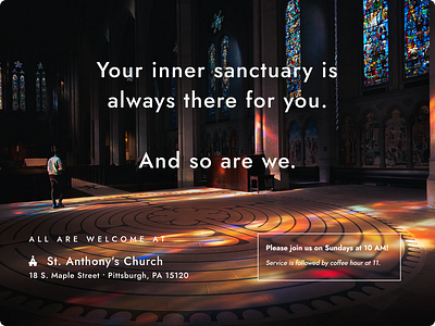 St. Anthony's Church • Advertisement advertising christianity digital advertising religion spirituality