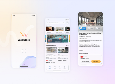 Storage Space App app design mobileapp realestate storageapp storagespace ui ui design ux ux case study