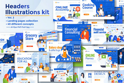Landing Pages Collection design home home page homepage illustration landing landing page landingpage site uidesign uiux userinterface uxui vector web design web page web site webdesign webpage website