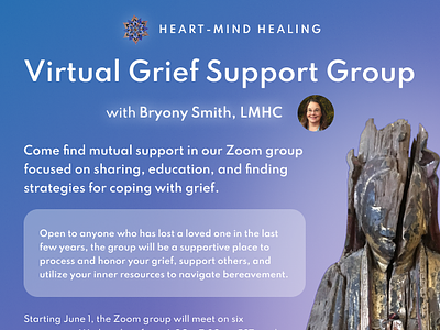 Grief Support Group Poster graphic design grief grieving poster poster design