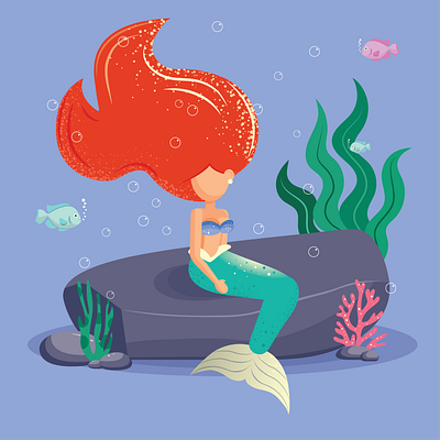Mermaid princess | Princesse de sirène adobeillustrator art bookillustration cartoon character design digitalart illustration mermaid ocean vector vectorart vectorillustration