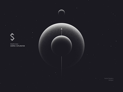 Exploration - Collection of Cosmos / Minimotions animation cosmos dark design grain illustration minimal motion graphics planet shuttle space sphere stars