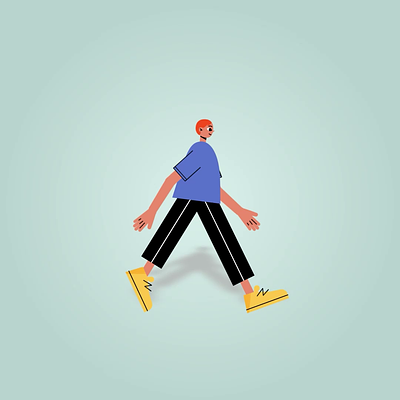 Walk Sycle in AfterEffects 2d afteraffects design illustration motion graphics