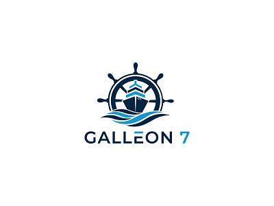 Galleon 7 Logo Design branding business creative logo custom logo delivery graphic design letter logo logistics sea ship shipping transport wheels