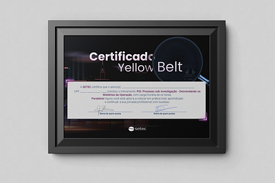 Course certificate - SETEC certificate design graphic design illustration layout
