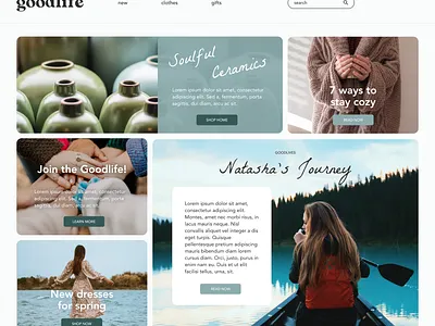 Goodlife • Ecommerce website concept anthropologie branding dailyui desktop ecommerce ui ui ux ui design uidesign uiux website