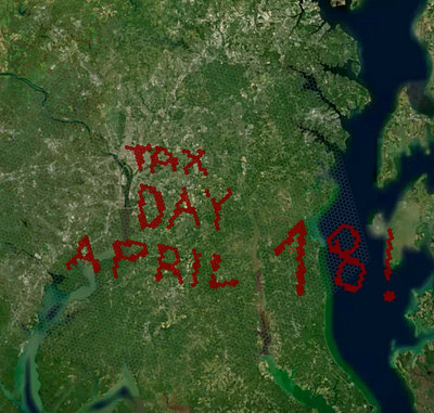 Tax Day is April 18! 2023 hexagon place landmark taxday