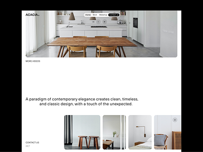 ACACIA ® interior studio III branding graphic design interior landing layout ui ui ux ux design web webdesign wood