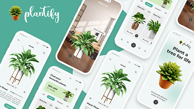 Plant AR App UI in Figma 3d 3d design adobexd adobexdtutorial animation ar branding design designer graphic design logo motion graphics ui ux vr