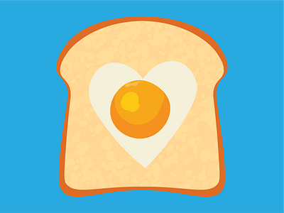 Egg Toast art breakfast color design egg graphic design illustration illustrator morning