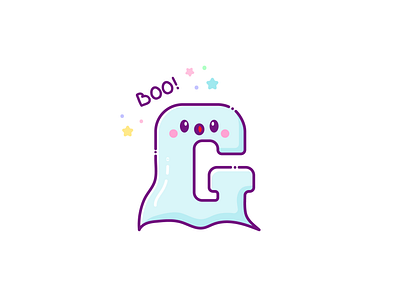 G — Kawaii Ghost 👻 cartoon character cute ghost kawaii vector