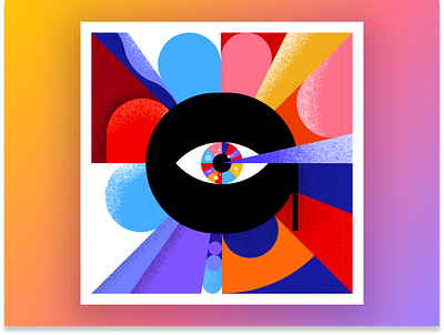 G — 36 Days of Type 36days g 36daysoftype10 challenge colour daily eye g illustration letter poster typeface