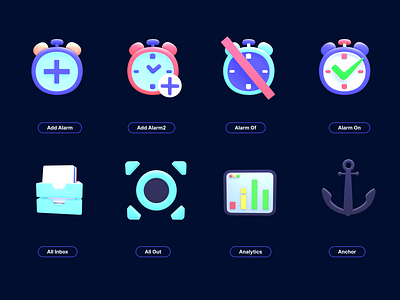 icons 3d 3d anchor. animation app branding design graphic design icon icons illustration logo mobile motion graphics ui ux vector