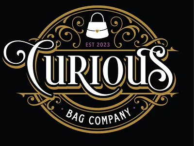 Curious Bag Co. Logo branding graphic design logo victorian vintage