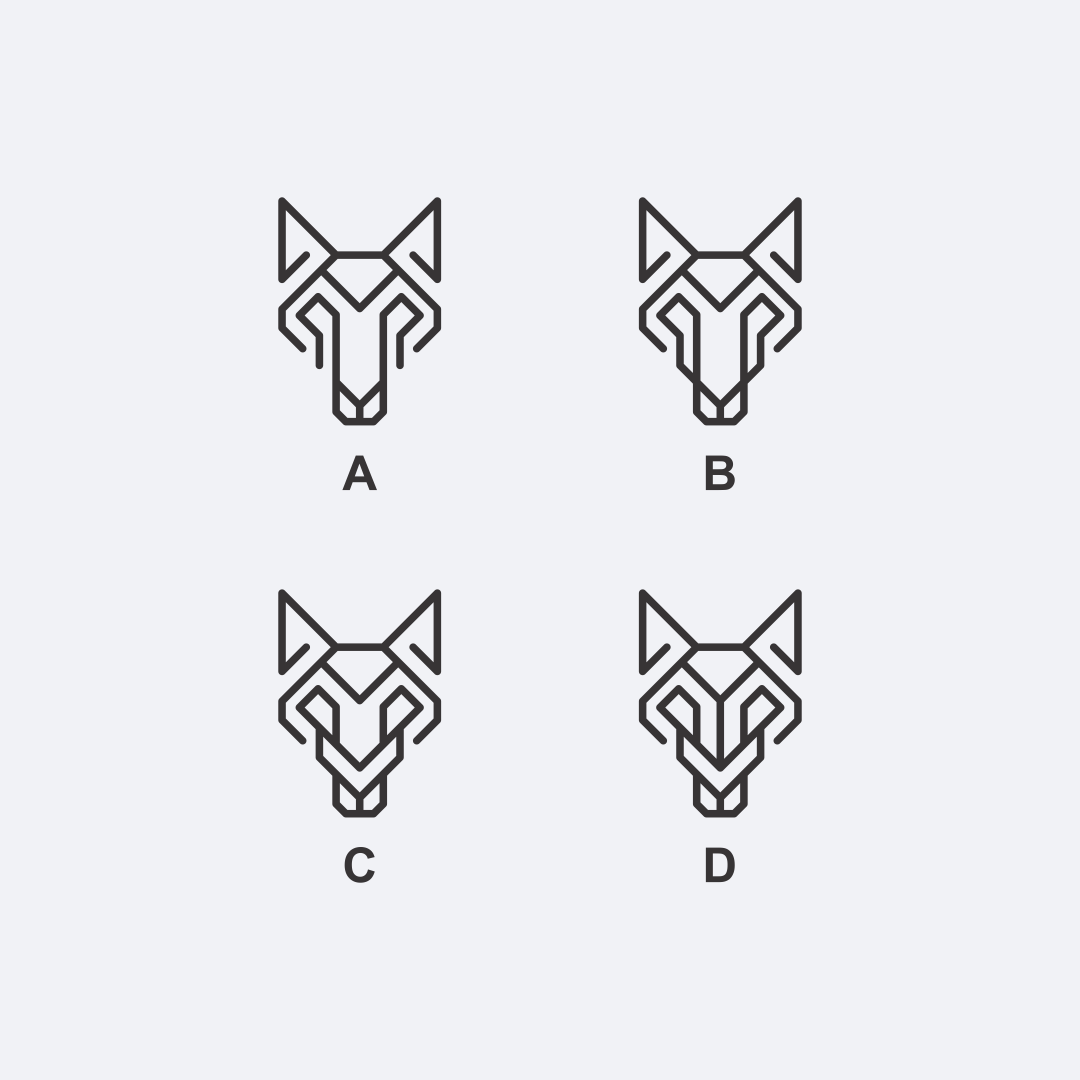 Options Wolf Line Art app behance branding design dribbble dubai graphic design icon illustration instagram logo typography uae ui usa vector