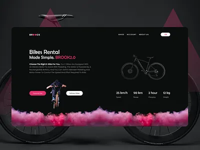 Bike Rental bike branding hero landing page ui ui design uiux ux web