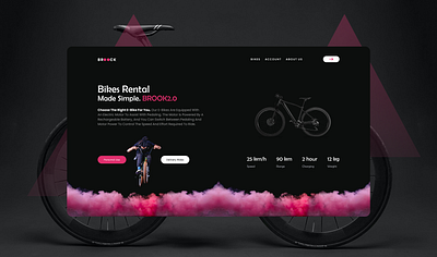 Bike Rental bike branding hero landing page ui ui design uiux ux web