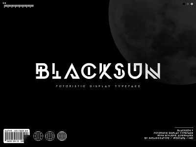 Black Sun branding design font futuristic inumocca lettering logo modern sci fi science space synthwave typeface typography