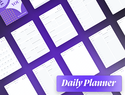 Digital Daily Planner app design minimal product design ui ux