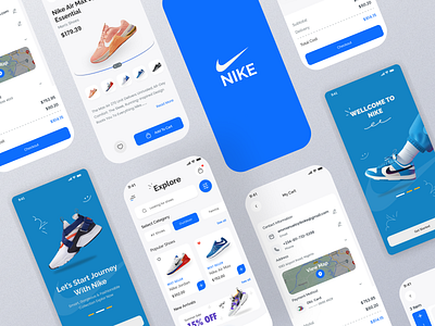 NIKE SHOE APP DESIGN app app design app ui design branding design e commerce app minimal nike nike app nike shoe sneaker ui ux