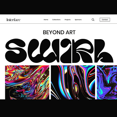 Art Collection website design art branding design illustration retro ui website website design