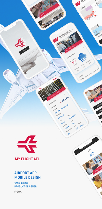 My Flight ATL branding graphic design ui