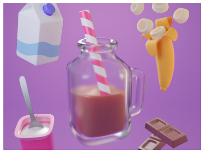 Second Breakfast 3d animation blender breakfast course design food graphic design illustration props puntocubo